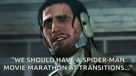Metal Gear Spider Man Transitions GIF