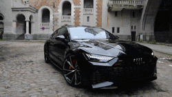 Metallic Black Audi Car