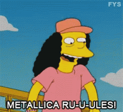 Metallica In White On Red And Black GIF