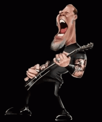 Metallica James Hetfield Animated Caricature GIF