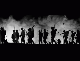 Metallica One Military March Silhouette  GIF
