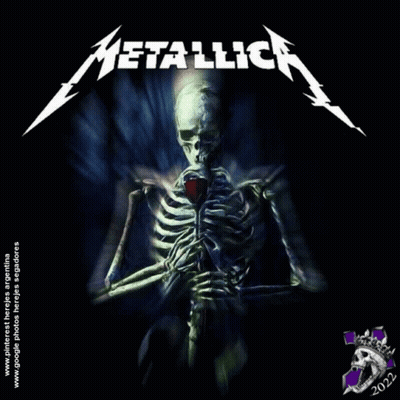 Metallica Poster With Skeleton GIF