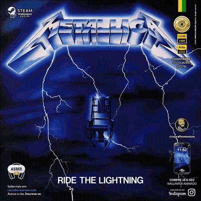 Metallica Ride The Lightning Album Cover Lightning Bolt GIF