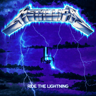 Metallica Ride The Lightning Album Cover Lightning Strike GIF