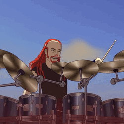 Metalocalypse Pickles Playing Drums GIF