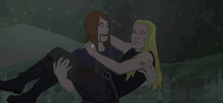 Metalocalypse Toki Carrying Skwigelf GIF