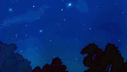 Meteor Shower Flashing Star In Dark Night Sky GIF