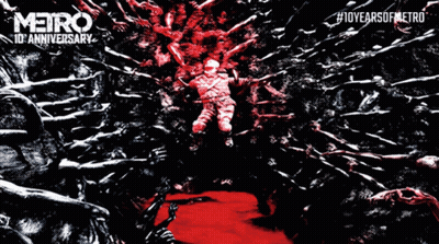Metro 10Th Anniversary Cave Man Poster GIF