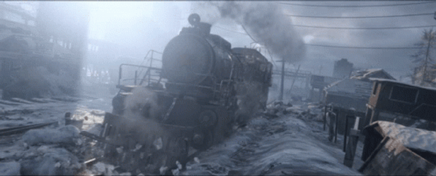 Metro 2033 Train Bumping GIF