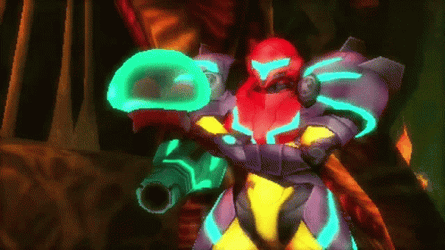 Metroid Playing With Larva GIF