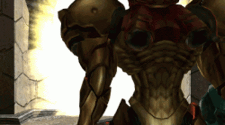 Metroid Walking Out GIF
