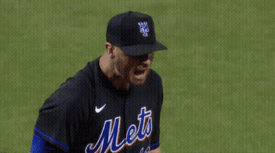 Mets Baseball Player In Black Jersey GIF