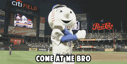 Mets Mascot Mr Met Come At Me Bro GIF