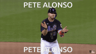Mets Player Wearing Black Jersey Number 20 GIF