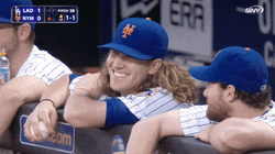 Mets Players Having Fun In Sideline GIF