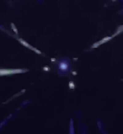 Mew And Mewtwo Flying With Team Mew GIF
