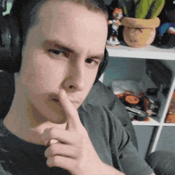 Mewing Meme Man Wearing Headphones Flexing GIF