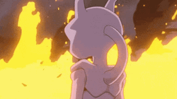Mewtwo Fierce Eyes Looking Back GIF
