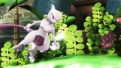 Mewtwo Meeting Mew In Crystal Bubble GIF