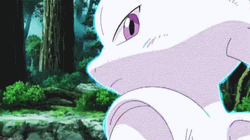 Mewtwo Steely Stare From Behind GIF