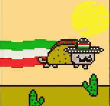 Mexican Burrito Nyan Cat GIF