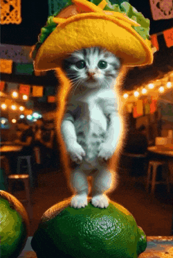 Mexican Cat Dancing Lime Cat Mexican GIF