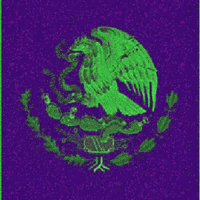 Mexican Eagle With Snake Around Neck GIF