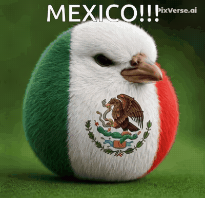 Mexican Flag Bird Saying Mexico GIF