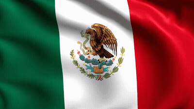 Mexican Flag With Eagle And Cactus GIF