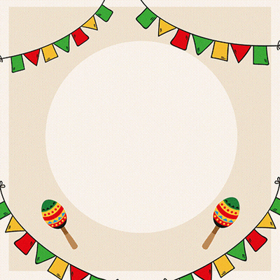 Mexican Independence Day Poster With Sombrero And Maracas GIF