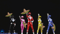 Mexican Power Rangers Sombrero GIF