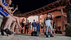 Mexican Rapper Dancing Crowd Behind GIF