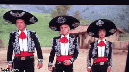 Mexican Three Amigos Riding Horses GIF