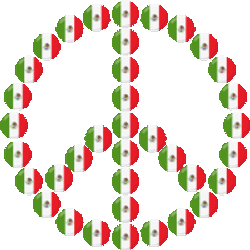Mexico Flag Peace Sign Joypixels Sticker GIF