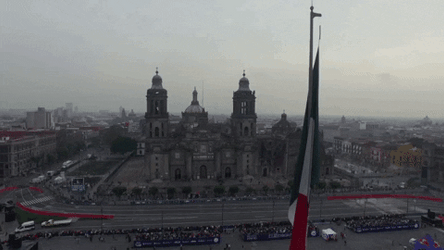 Mexico Flag Plaza De La Constitucion GIF