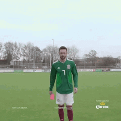 Mexico Soccer Player Giving Pink Card GIF