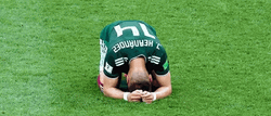 Mexico Soccer Player Javier Hernandez Punching Ground GIF