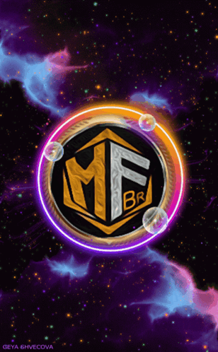 MF BR Logo Surrounded By Bubbles GIF