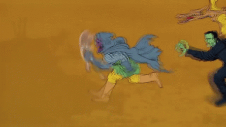 Mf Doom Cartoon Fight GIF