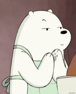 Mhmmm Whiite Bear Rubbing Palms GIF