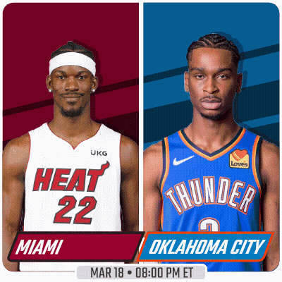 Miami And Oklahoma City Basketball Players Poster GIF