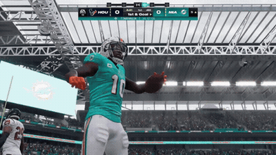 Miami Dolphins Football Player Celebrating Touchdown GIF