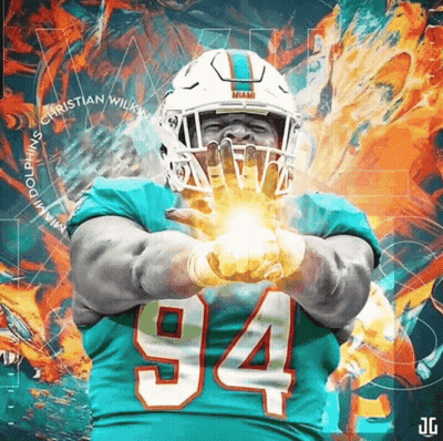 Miami Dolphins Football Player Number 94 GIF