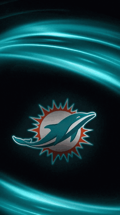 Miami Dolphins Logo On Black GIF