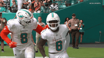 Miami Dolphins Players Running GIF