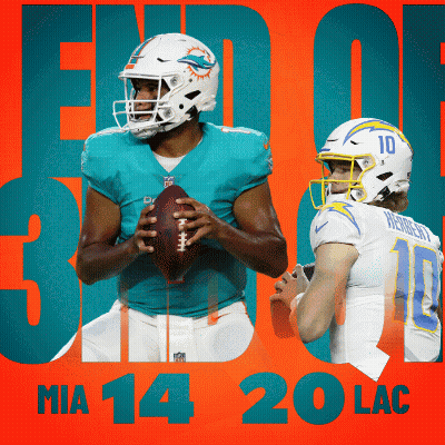 Miami Dolphins Quarterback Mia 14 And San Diego Chargers Quarterback Zach Wilson GIF