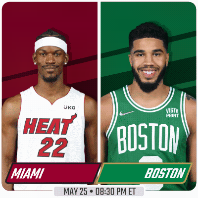 Miami Heat And Boston Celtics On Poster GIF