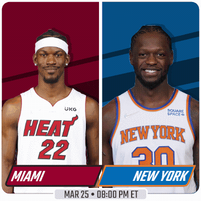 Miami Heat And New York Knicks Basketball Players GIF