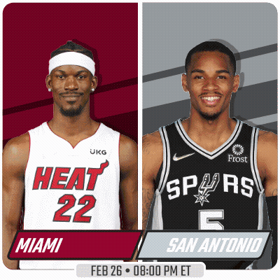Miami Heat And San Antonio Spurs Basketball Players GIF