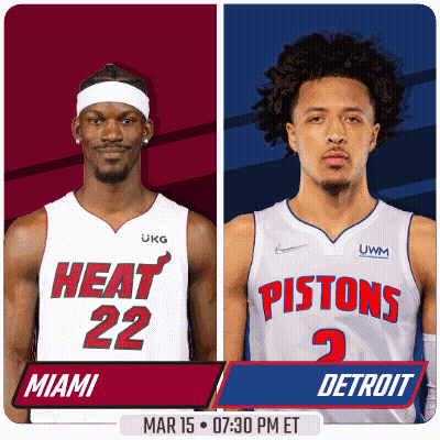 Miami Heat Player And Detroit Pistons Player GIF